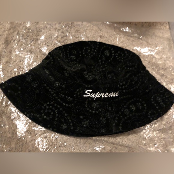 Supreme Authentic Velvet Boonie is hat cord strap NEW w/proof of purchase. - Picture 10 of 15